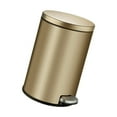 thumbnail image 3 of Cubo de basura con pedal de 6 litros, cierre silencioso y suave de la tapa, ideal para cocina y baño. oro, 3 of 9