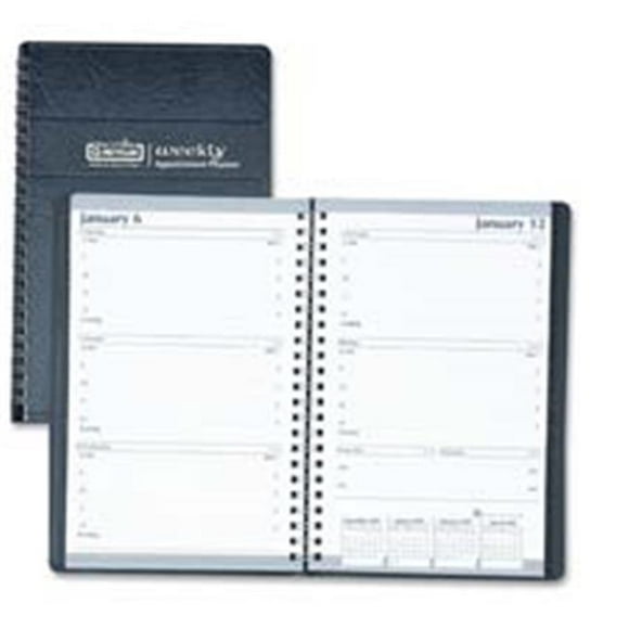 House of Doolittle Weekly Planner- Wirebound- 12 Month- Jan-Dec- 5in.x8in.- Black Cover the product will be for the current year