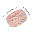 thumbnail image 2 of Womens Winter Headbands Lined Ear Warmer Cable Knit Headband (Pink One Size), 2 of 3