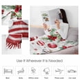 thumbnail image 4 of Merry Christmas Throw Flannel Blanket 32x48In Xmas Ball Poinsettia Red Berry Wood Grain Super Soft Cozy Bed Blanket, Lightweight Plush Fuzzy Bed Throw for Bedroom Sofa Couch Living Room, 4 of 4