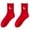 horse, variant on Chinese Zodiacal Horse Embroidery Cotton Socks Women, Reinforced Heel Toe Red Ankle Socks Daily Wear