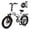 White, variant on SYX MOTO 20" Fat Tire Electric Bike for Adults, 48V 350W Foldable Ebike with LCD, Max Speed 20MPH, 7 Speed 5 Riding Models, UL2849, Black