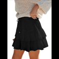 thumbnail image 2 of Falda Pantalón Estilo Bohemio con Volantes y para Mujer, Estilo Casual, de Cintura Alta, Color Negro, Talla L, 2 of 8