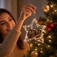 thumbnail image 6 of Liamobondopolis Glowing Christmas Story Ornament, Light Up Star Shaped Mini Holiday Scene with Santa, Angel and Snowman, Shatterproof Acrylic Hanging Decor for Christmas Tree and Winter Home, 6 of 6