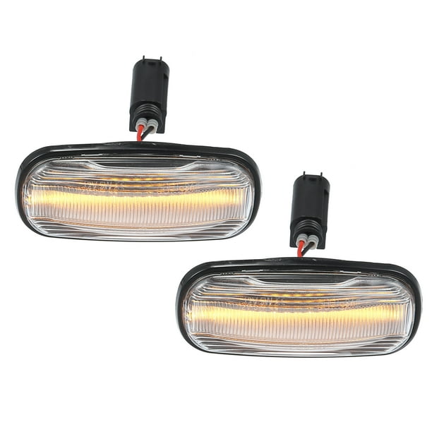 Par LED Marcador Lateral Ámbar Luz XGB000030 para Land Rover Transparente Claro
