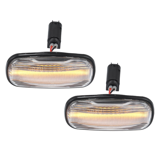 Par LED Marcador Lateral Ámbar Luz XGB000030 para Land Rover Transparente Claro