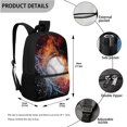 thumbnail image 2 of ZUXONGSY Baseball Fire Water Print 3 Pack Backpack for Girls Boys Teens School Bag for Kids Elementary Middle High School Bookbag Travel Laptop Daypack Back to School Gifts, 2 of 6