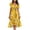 #0001-Yellow, variant on Women's Midi Dresses V Neck Short Sleeve Chiffon Dresses Beach Resort Style Lightweight Breathable Floral Print Waist Tie Flowy Hem Dresses Gift