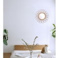 thumbnail image 4 of Oubit 40cm Hanging Mirror Rattan Sunflower Circular Wall Mirror Decor Boho Wicker Dressing Makeup Mirrors, 4 of 8