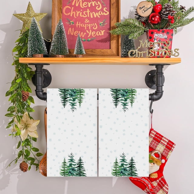 Vaidha Christmas Kitchen Towel | Festive Holiday Dishcloth & Hand Towel | 26x17.7 Inch Decorative Towel | Soft Absorbent Polyester | 1 Piece Multicolor