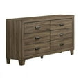 thumbnail image 4 of Dark Walnut Wood 3pc Bedroom Set with Bed + Dresser + Nightstand, 4 of 5