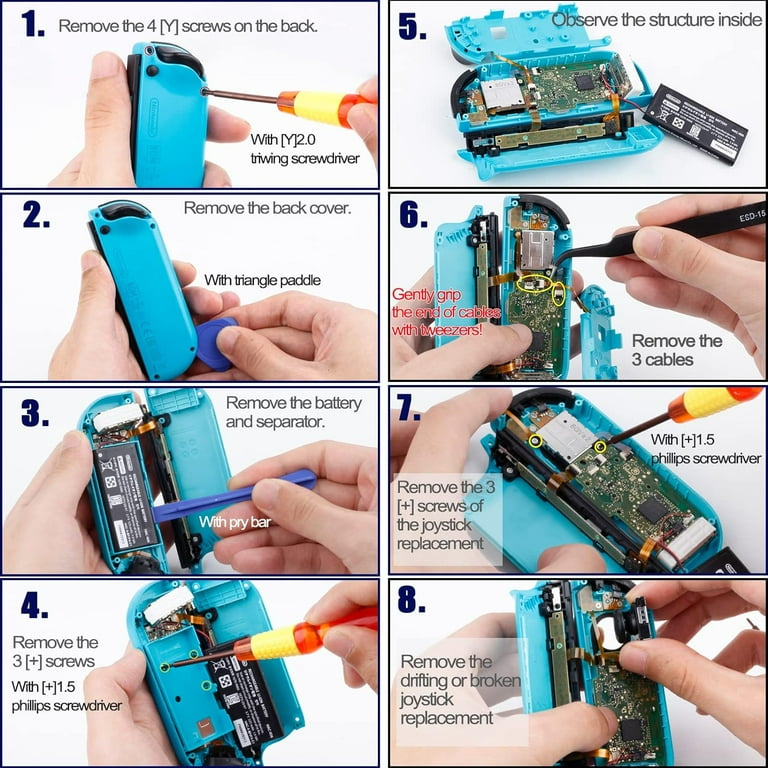 Game Joystick Replacement Repair Kit Pack for Fix Drift Switch