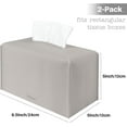 thumbnail image 2 of HAHDAXIA Kulusion Rectangle Tissue Box Covers 2Pcs Leather Rectangular Tissue Box Holders, Tissue Cover Holder for Home Office Table Dining Countertop Decor Vanity Bathroom Bedroom Livingroom, 2 of 6