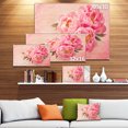 thumbnail image 3 of Peony Flowers against Scribbled Back - Floral Canvas Art Print, 3 of 4
