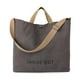 thumbnail image 1 of Bolso de mano Huwzder para mujer, lona gris, 44 x 38 x 14 cm, 0,5 kg, 1 of 7
