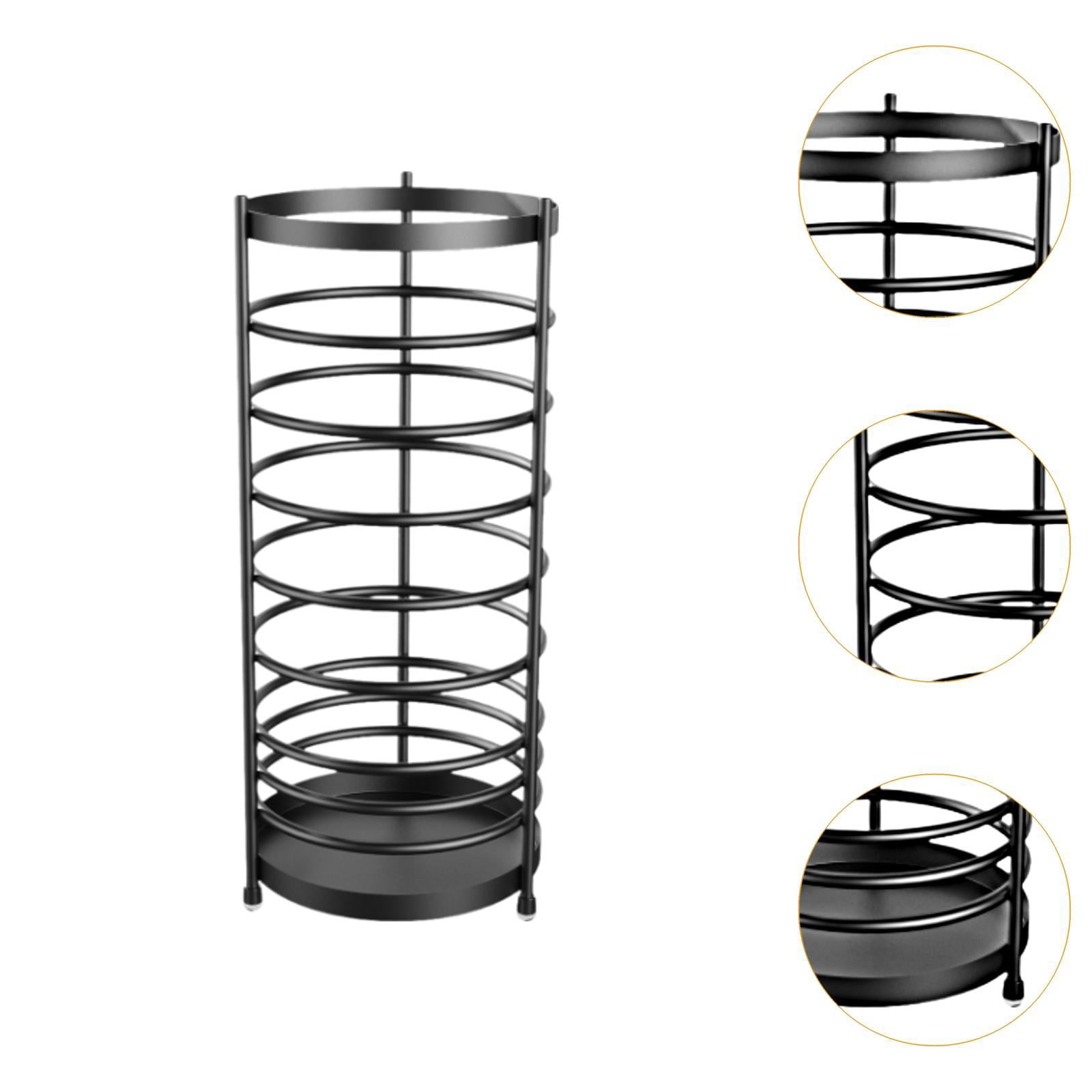 Fancyes Umbrella Stand Umbrella Rack Hollowout Multifunctional Umbrella Holder Organizer for Walking Sticks Mudroom Outdoor Household