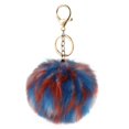 thumbnail image 1 of Pom Pom Keyring Faux Fur Decorative Fuzzy Ball Keychain Bag Charm for Women, 1 of 10