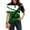 02-Green, variant on Women's T-Shirts Slacking Casual Soft Lapel V Neck Short Sleeve Womens Bowling Shirt Gray Size L