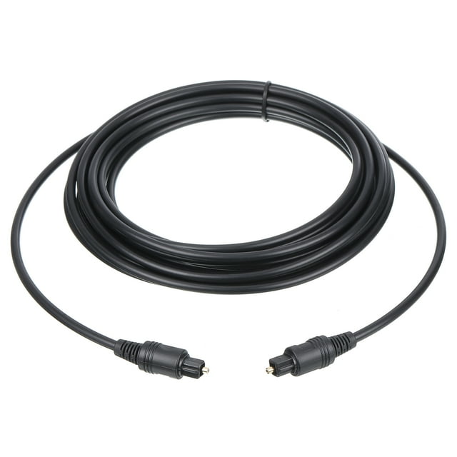 Unique Bargains Fiber Optic Audio Cable Digital Optic Cable 9.8FT TOS Optical Link PVC Plastic Straight Connector,for TV DVD Black