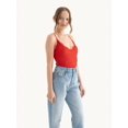thumbnail image 2 of V Neck Cropped Tank Top with a Lace Detail, 2 of 4
