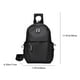 thumbnail image 3 of Riñonera impermeable para hombre | Elegante mochila bandolera pequeña | Bolsa de viaje ligera de poliéster | Correa ajustable izquierda-derecha | Mochila informal para exteriores para hombre, 3 of 8