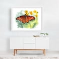 thumbnail image 3 of Monarch - Painting Butterfly Watercolor Nature Floral Insect Botanical Summer White Framed Wall Art Print 12 x 16 inches, 3 of 4