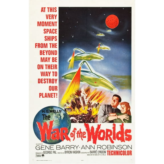 War Of The Worlds Movie Poster Print Art Poster 24x36 Multi-Color Square Adults Best Posters