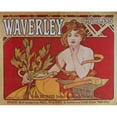 thumbnail image 2 of Alphonse Mucha 24x20 Black Ornate Framed Double Matted Museum Art Print Titled: Cycles Waverley Paris. (1898), 2 of 5
