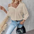 thumbnail image 5 of Women's Lightweight V-Neck Long Sleeve Loose Fit Cardigan for Spring and Summer Casual Wear, 5 of 7
