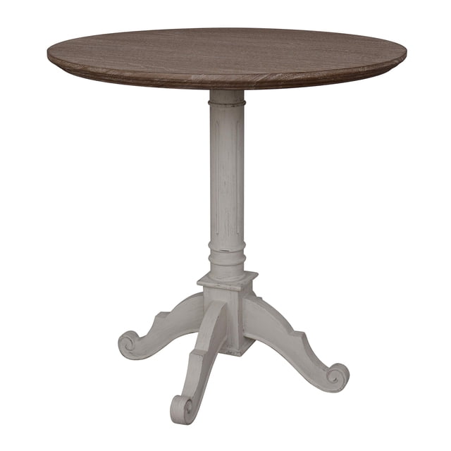 Base de pedestal Table International Caravan Ashbury, color gris envejecido