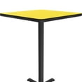 thumbnail image 6 of Bar Stool/Standing Height High Pressure Cafe and Breakroom Table - Yellow - 30"L x 30"W - Square, 6 of 11