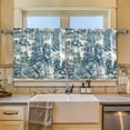 thumbnail image 2 of Yayeee Kitchen Curtains Tier Set of 2 Light Filtering 57"x24" Over Sink Window Panels, Green Flourishing Garden, 2 of 7