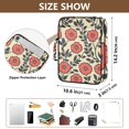 thumbnail image 3 of Haosy Accordion File Organizer Zipper Binder 500 Sheet 6-Tab Expanding File Folder Multi-Pocket 1.2 Inch 3 Ring Elegant Retro Flowers and Leaves, 3 of 7