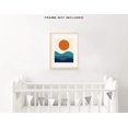 thumbnail image 3 of K&L DESIGN CO. Ocean Waves and Sun Wall Art - 11x14" Unframed Print, Geometric Design, 3 of 6