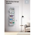 thumbnail image 2 of Hanging Door Organizer, LazySpin 1 Pack Over the Door Storage Shelves 5 Pockets, Gray, 2 of 8