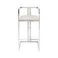 thumbnail image 2 of Pasargad Home Luxe Faux Leather Bar Stool Taupe, 2 of 6