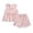 Pink, variant on Bigetiay Bow Tie Girls Tank Top with Floral Lace Casual Summer Outfit for Toddler And Kids Set, Size 18-24 Months