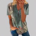 thumbnail image 1 of Mode Décontractée pour Femmes Chemises Imprimées Manches Courtes Tee-Shirts Amples Tunique Blouse Hauts pour Femmes Hauts Manches Courtes pour Femmes Imprimé Floral Hauts pour Femmes, 1 of 5