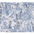 thumbnail image 2 of Victoria Park Toile Tie-Up Valence Window Curtain, Blue, 2 of 5