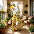 thumbnail image 4 of HCBY Large Goose Statue Dress, Sunflower Leaf Print Outfit with Hat for Yard, Porch, Garden, 4 of 5