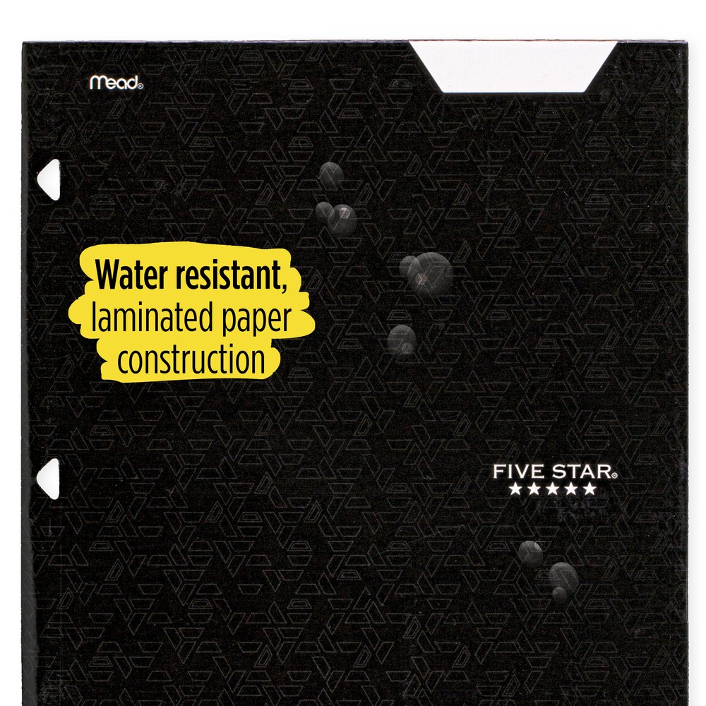 Five Star 4-Pocket Paper Folder, Black (331060C-WMT22) - image 5 of 7