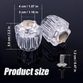 thumbnail image 2 of czcpp-2pcs Clear Acrylic Hot and Cold/Diverter Knob Replacements Compatible With Delta/Delex/Peerless Universal Tub Bathtub Shower Faucet Handle, 2 of 4