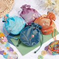 thumbnail image 3 of 12 Pcs Silk Drawstring Jewelry Bags 4.7x5.5 Flower Embroidered Brocade Bags Chinese Silk Jewelry Bags Gift Wrapping Pouches Purse Bag for Wedding Party Favors Packaging 12 Colors, 3 of 9