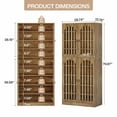 thumbnail image 5 of Yardi Yarda Rustic Wooden Double-Door Storage Cabinet, Rustic Wood Kitchen Pantry, Brown, 5 of 7
