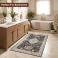thumbnail image 4 of ICEANT 2'x3' Non-Slip Doormat with Gripper, Boho Vintage Style Area Rug Machine Washable Aesthetic Throw Carpet for Bedroom Living Room, Black, 4 of 6