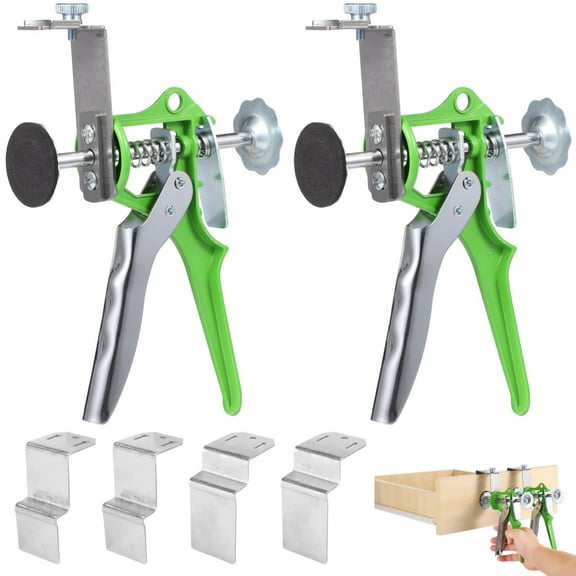 2 Pcs Cabinet Installation Clamps, Adjustable Drawer Panel Fixing Brackets, Proffessional Mounting Tools for Cabinets Wardrobes and Office Furniture