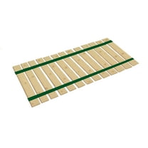 The Furniture King Wood Bed Slats Queen Size Closely Spaced For Specialty Bed Types Custom Width with Green Strapping Bed Frame Support Plank Boards 61.25" Wide