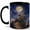 Black, variant on Moon Stairway Sky 11oz Ceramic Mug, Celestial Dream Art