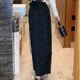 thumbnail image 5 of Falda adelgazante de cintura alta de estilo vintage negra para mujer, nueva llegada, primavera de 2024, versátil, con estampado de cara de caballo, 5 of 5