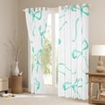 thumbnail image 3 of jejeloiu Cartoon Bow Tie Blackout Curtains Set of 2 (52x84 Each),Kawaii Bowknot Print Window Curtains,Cyan Lovely Bowtie Curtains and Drapes For Girls Kids,Microfiber Bedroom Decor, 3 of 6